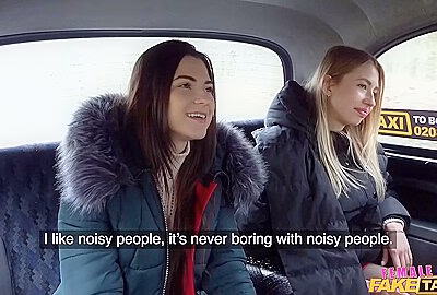 3 Super Sexy Lesbians Fucking In The Back Of A London Cab