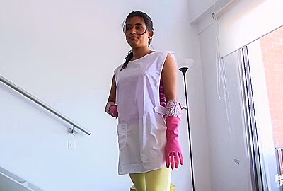 Oiled Up Hard Fuck With Dirty Brunette Latina Maid Camila Marin