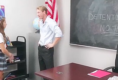 Petite Coed Screwed To Orgasm By Teacher